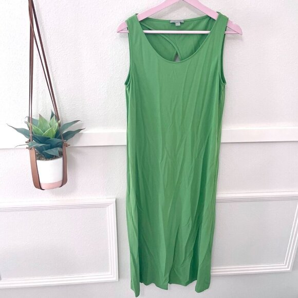 COS Wasabi Green V-Neck Sleeveless Maxi Shift Dress Size S - Picture 1 of 5